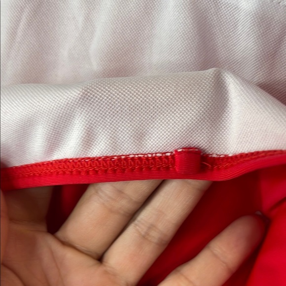 Red Strapless Ruffle Swimsuit - Picture 3 of 4